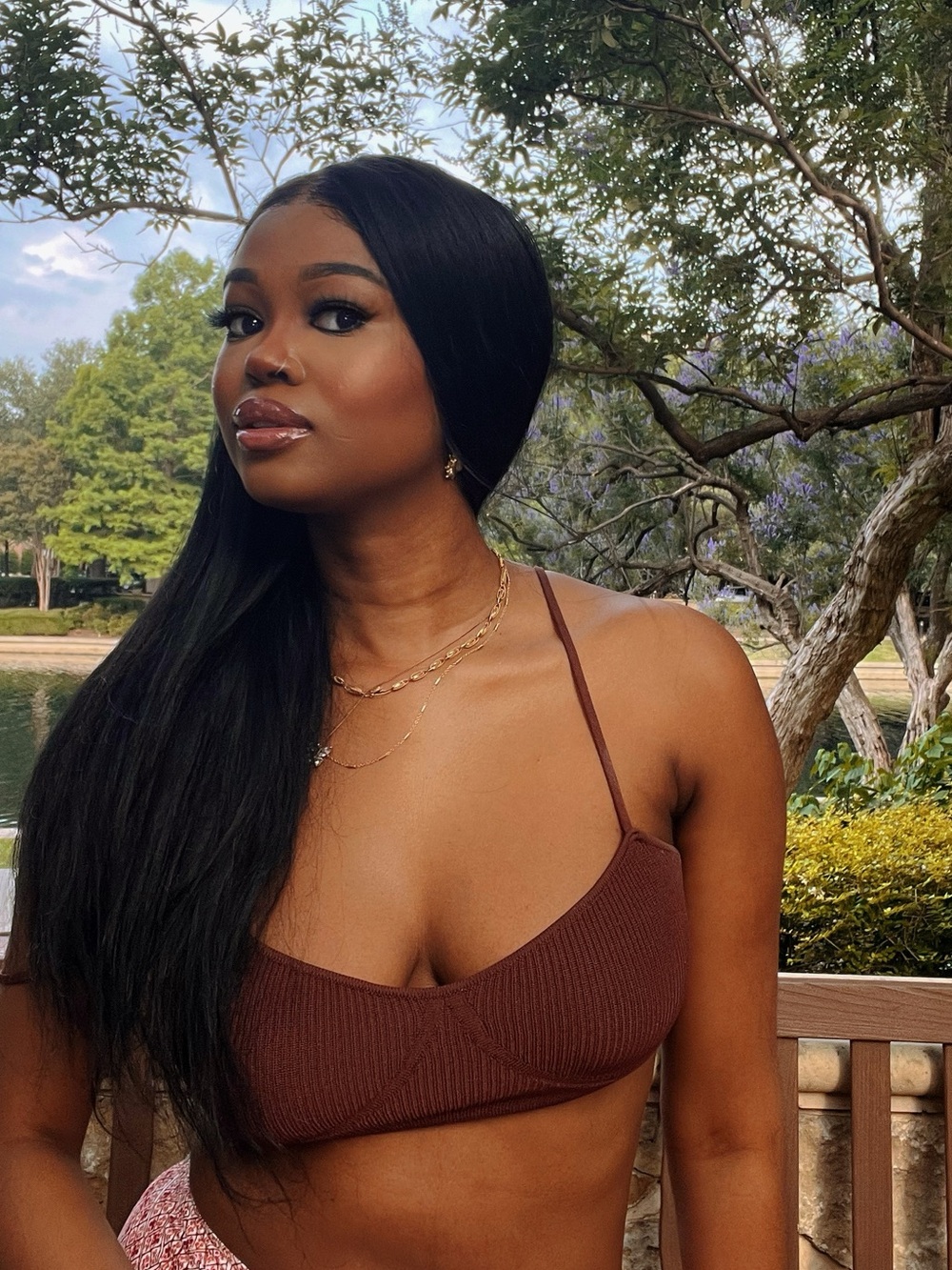 Zara Ribbed Brown Crop Bralette
